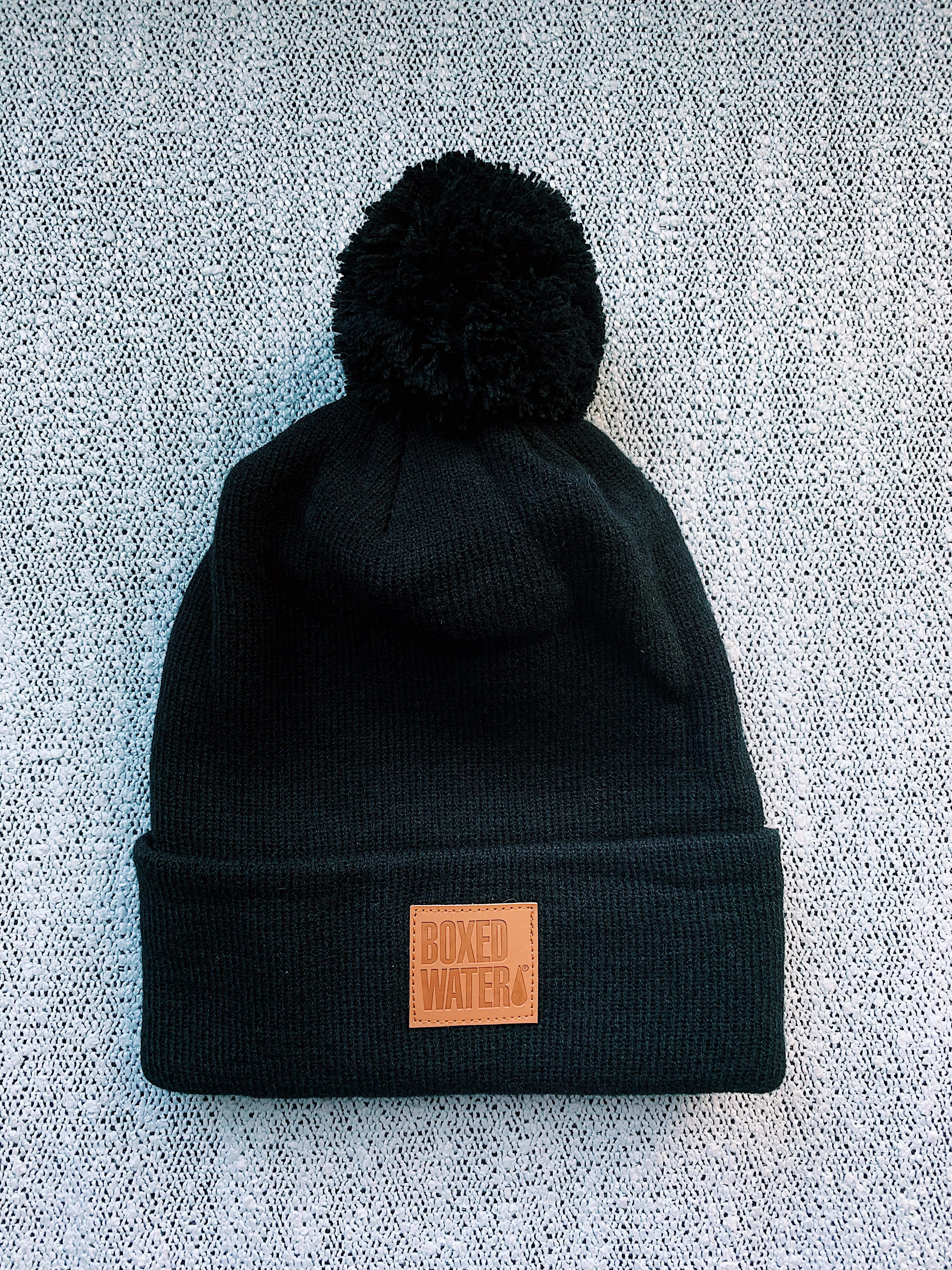 Leather Patch Beanie - Image 3
